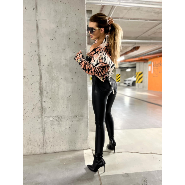 Legginsy KRATA /  Double Push Up / eko skóra   XS - S - M - L - XL